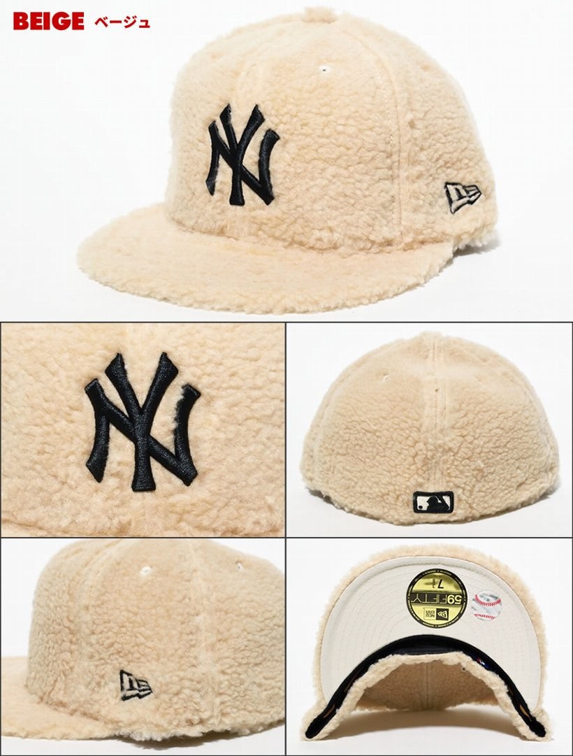 ニューエラ キャップ メンズ ベースボールキャップ ボアフリース 帽子 NEWERA 59FIFTY ニューヨークヤンキース 2017秋冬 新作