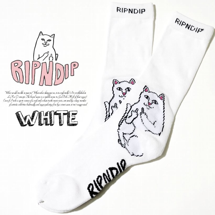 ポイント10倍 Ripndip リップンディップ ハイソックス メンズ 靴下 猫 キャット スケートボード スケーター ストリート ブランド Rdat017 大きいサイズ服 Djドリームス 通販 Yahoo ショッピング