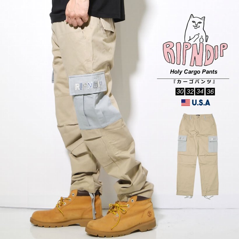 RIPNDIP リップンディップ カーゴパンツ メンズ ロングパンツ ワーク ...