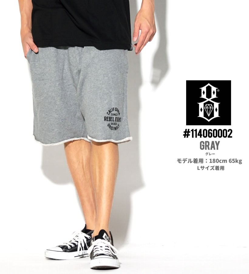 Rebel8 レベルエイト スウェット トラックショートパンツ ハーフパンツ メンズ 西海岸 タトゥー ヒップホップ Hiphop ファッション 通販 Redt015