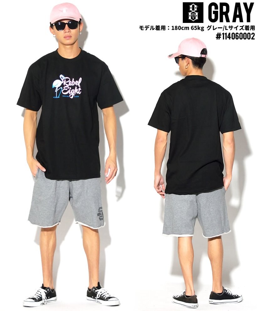 Rebel8 レベルエイト スウェット トラックショートパンツ ハーフパンツ メンズ 西海岸 タトゥー ヒップホップ Hiphop ファッション 通販 Redt015