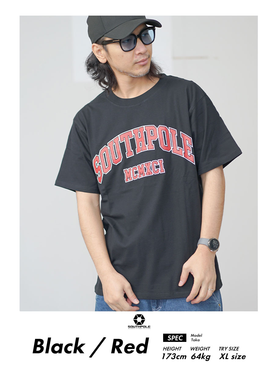 サウスポール SOUTHPOLE Tシャツ メンズ 半袖 カレッジロゴ ストリート ファッション U...