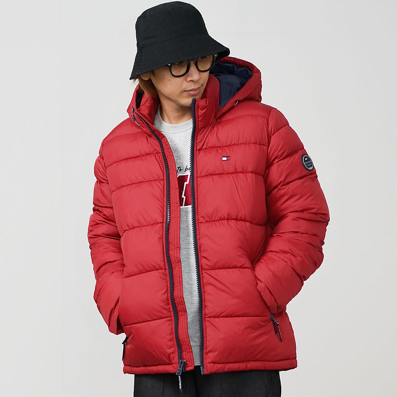 TOMMY HILFIGER】 トミーヒルフィガー ダウン メンズ XL 赤 トミー