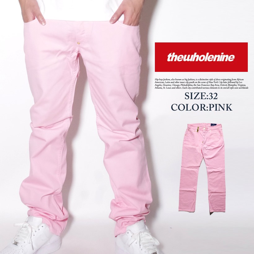 ロングパンツ メンズ ピンク the whole nine ストリート アメカジ ファッシ ョン 春