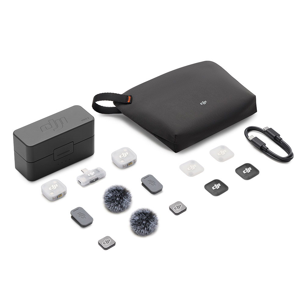 DJI Mic Mini ピンマイク ワイヤレス 2TX 1RX DJI ピンマイク ワイヤレス iphone 風防 DJI Mic Mini（2TX+1RX