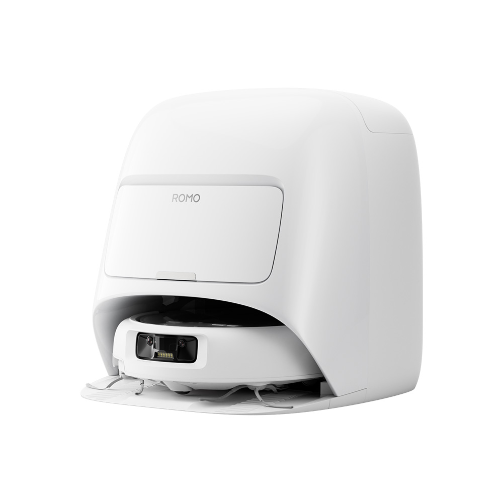 新製品 ロボット掃除機 DJI ROMO A スケルトンデザイン メンテナンスフリー 高い吸引力 25000Pa 障害物検知 水拭き掃除 セルフクリーニング ロモの画像