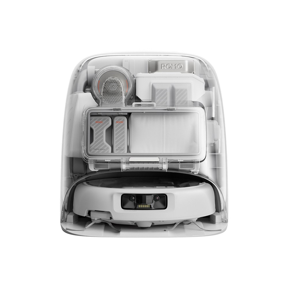 新製品 ロボット掃除機 DJI ROMO P スケルトンデザイン メンテナンス
