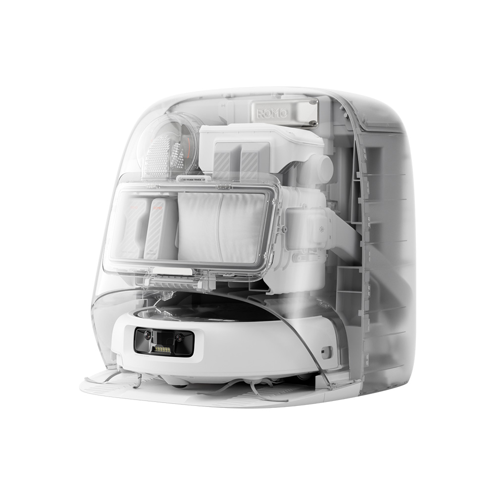 新製品 ロボット掃除機 DJI ROMO P スケルトンデザイン メンテナンス
