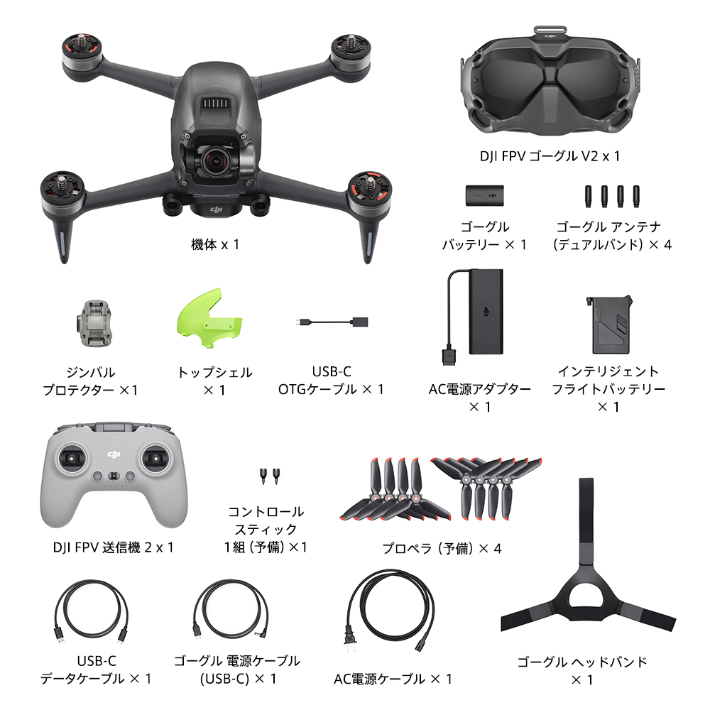 ドローン DJI FPV コンボ ゴーグル付き カメラ付き gps セット 本体 高