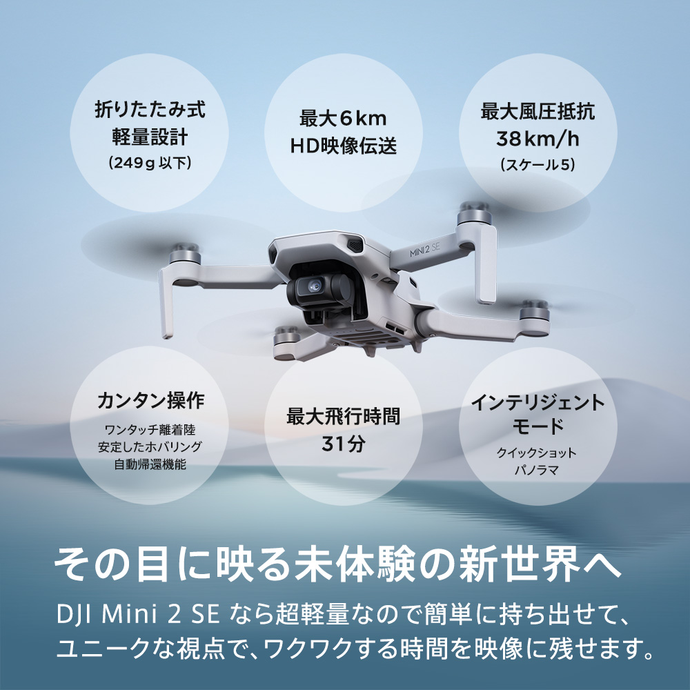 ドローン DJI Mini2 SE Fly More Combo コンボ 軽量249 g未満 最大飛行 