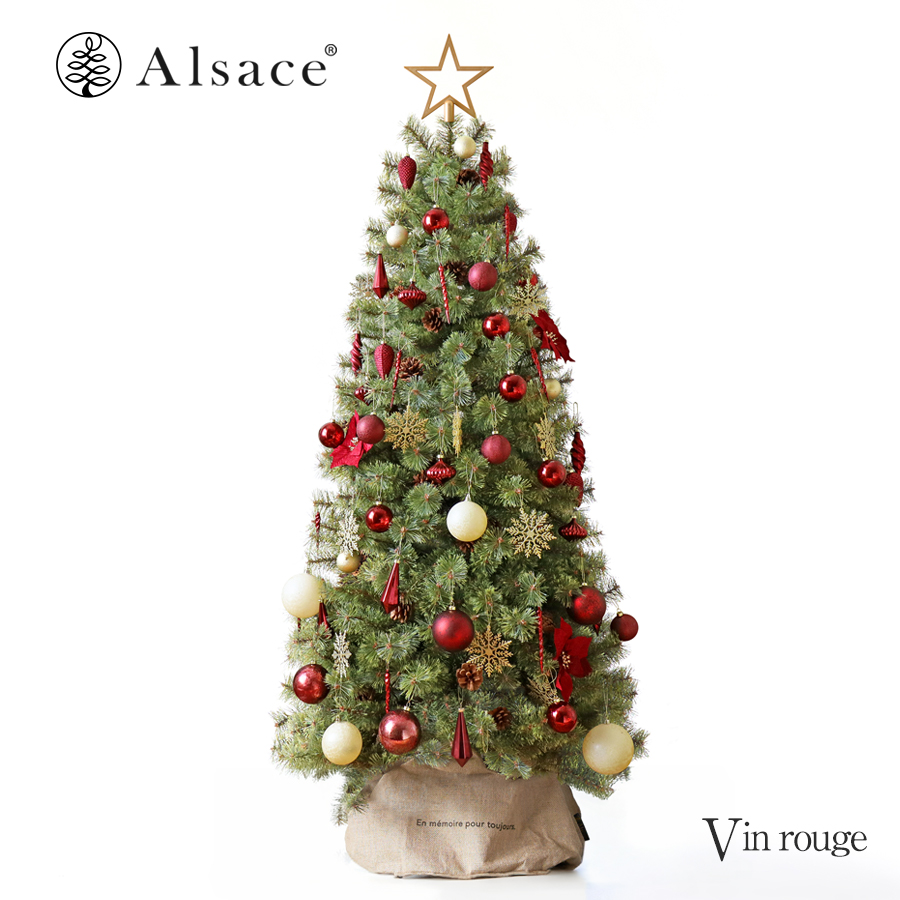 Alsace(R)公式 正規品 クリスマスツリー 180cm アルザスツリー + 62p Luxury オーナメントセット 2024ver.樅  鉢カバー付属 : 28076 : ダイコン卸 直販部 - 通販 - Yahoo!ショッピング