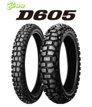 [前後セット] DUNLOP 新品 D605 2.75-21 120/80-18 [セロー225]