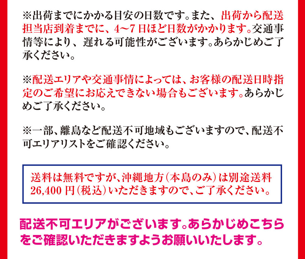 配送注意事項