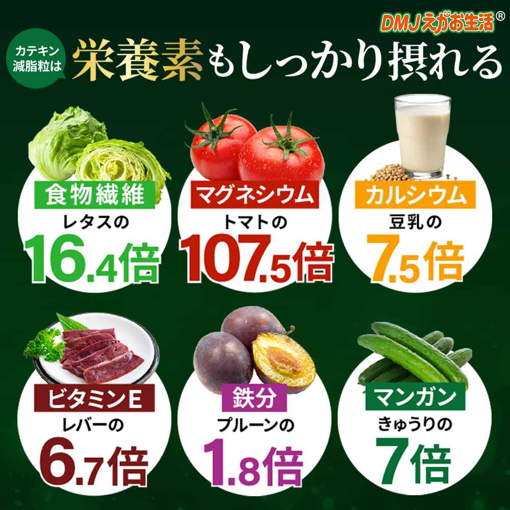 DMJえがお生活 【公式】 カテキン減脂粒 カテキンサプリ 茶カテキン