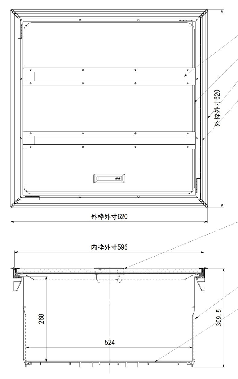サヌキ SPG 浅型床下収納庫 ノックダウン式 SFS606 606角タイプ