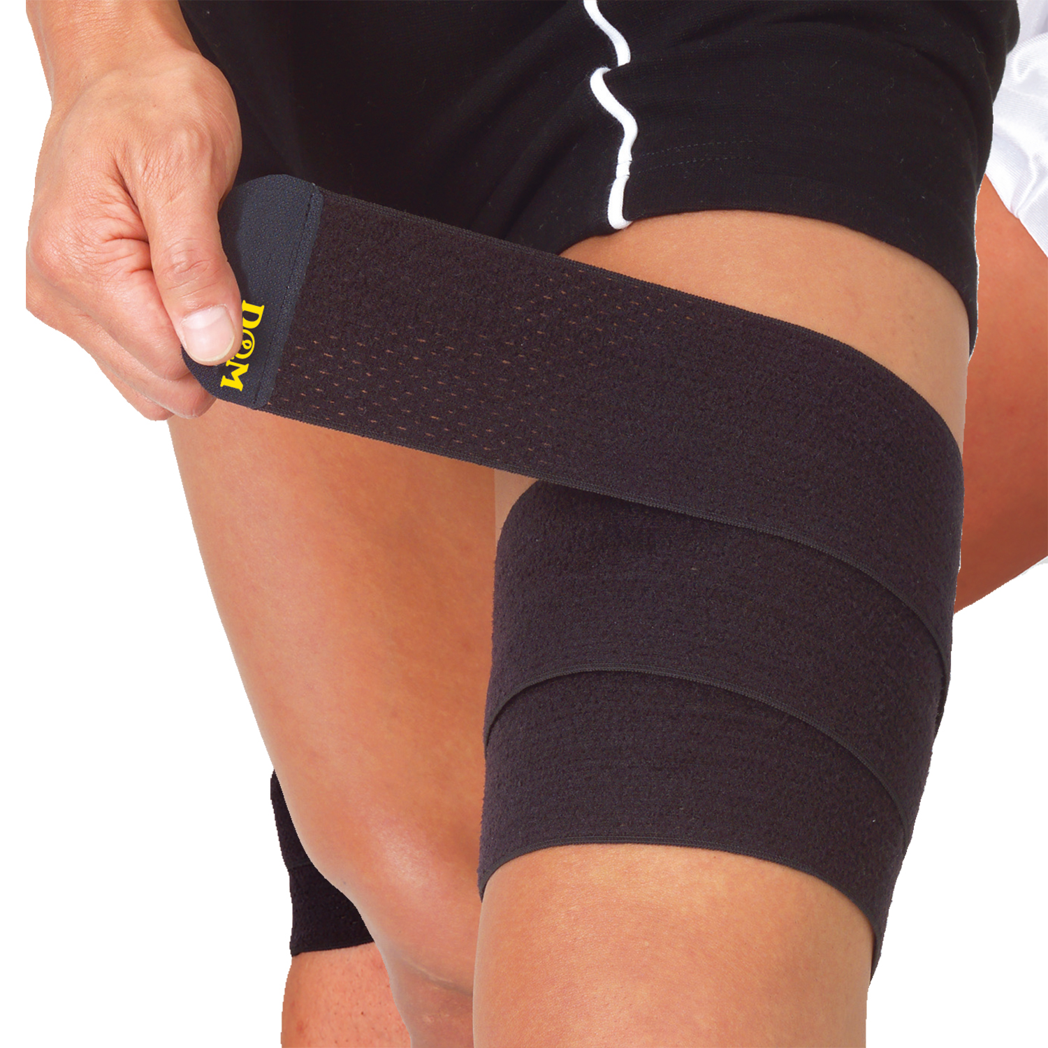 D&M 膝・腿用サポーター ラップ式 圧迫 固定 包帯代用 高い伸縮性 抜群