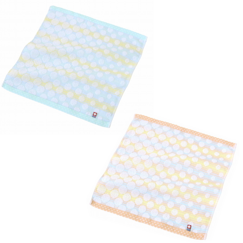 今治 ドットグラデーション ウォッシュタオル　/外出/掃除/感謝/景品/粗品/ノベルティ/販促/プチギフト/プレゼント　★150個以上で送料無料 | 今治タオル | 01