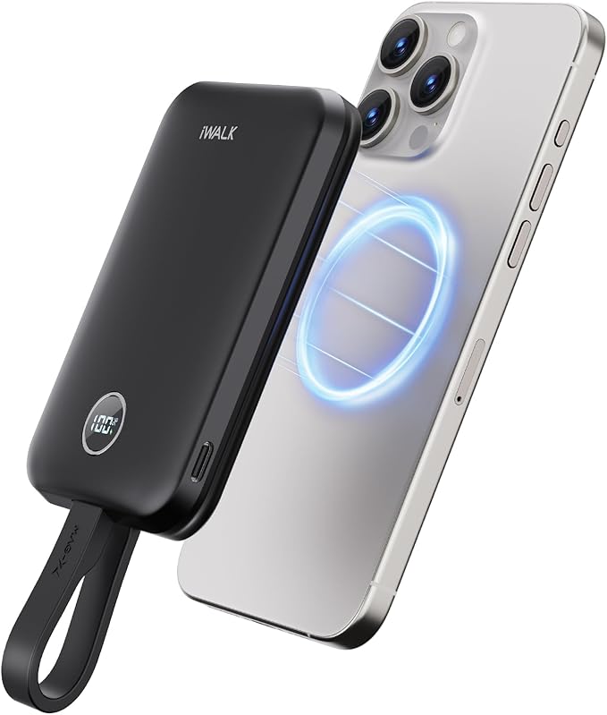 iWALK MagSafe対応 モバイルバッテリー マグセーフ充電器 Qi2認証 15W