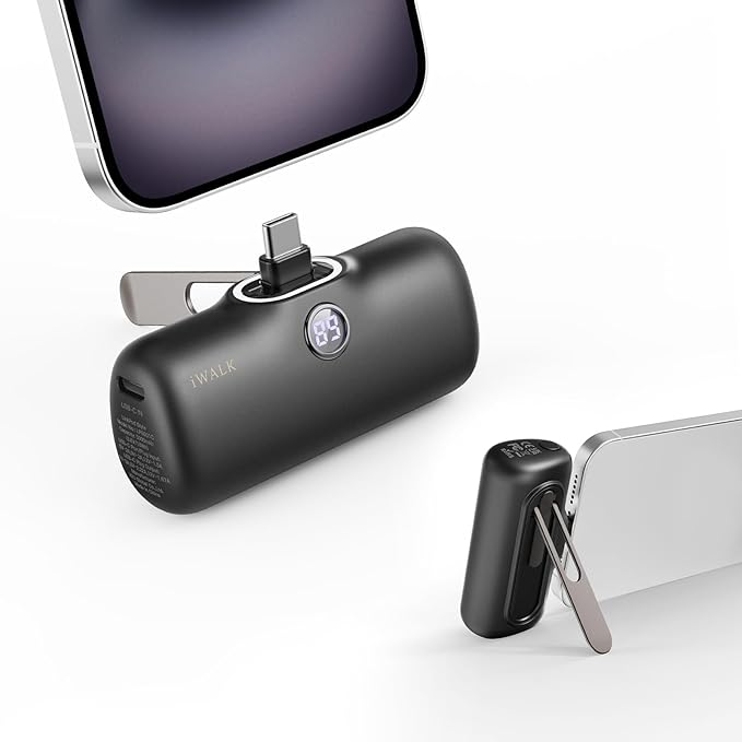 iWALK モバイルバッテリー タイプc スタンド付き【PD 20W急速充電