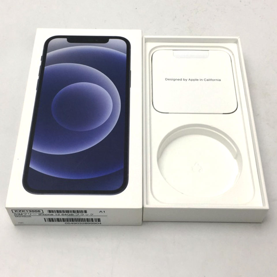Apple SIMフリー iPhone 12 64GB ブラック MGHN3J/A (A2402) (KZK13006