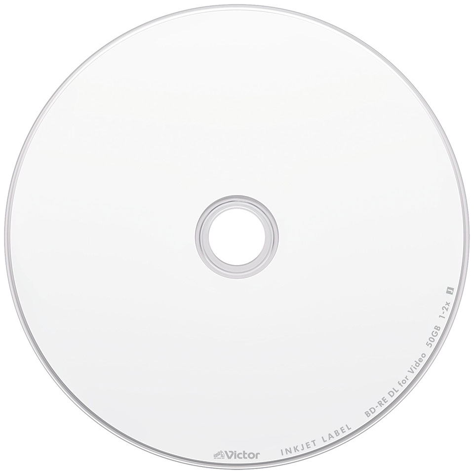 Victor(ビクター) BD-RE DL 録画用 50GB 1-2倍速 ワイドホワイトレーベル 10枚スリムケース (VBE260NP10J6) 関連画像2