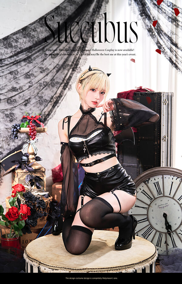 正規品]【あすつく】【月海つくねコラボ】コスプレ サキュバス 悪魔