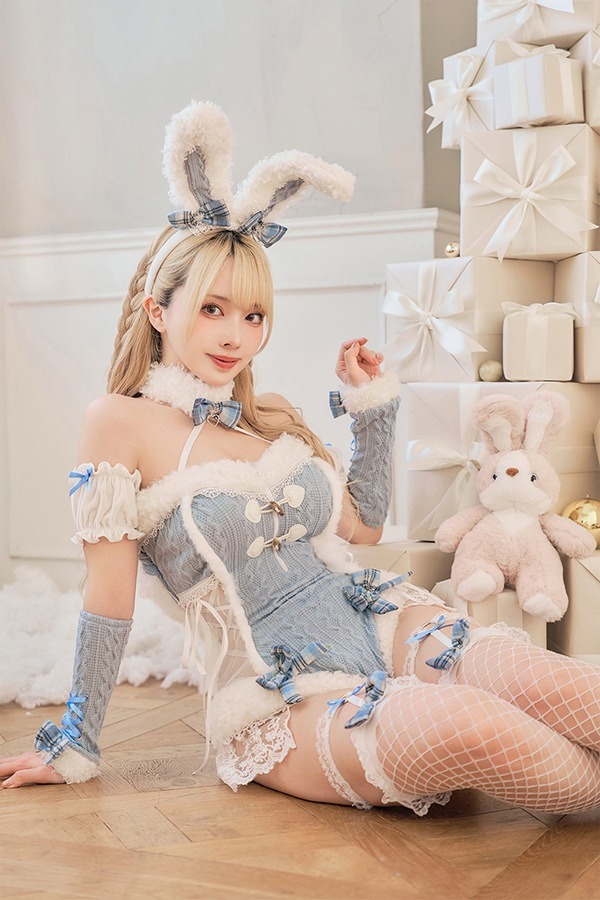 正規品]【あすつく】ニットバニー バニーガール うさぎ ハイレグ