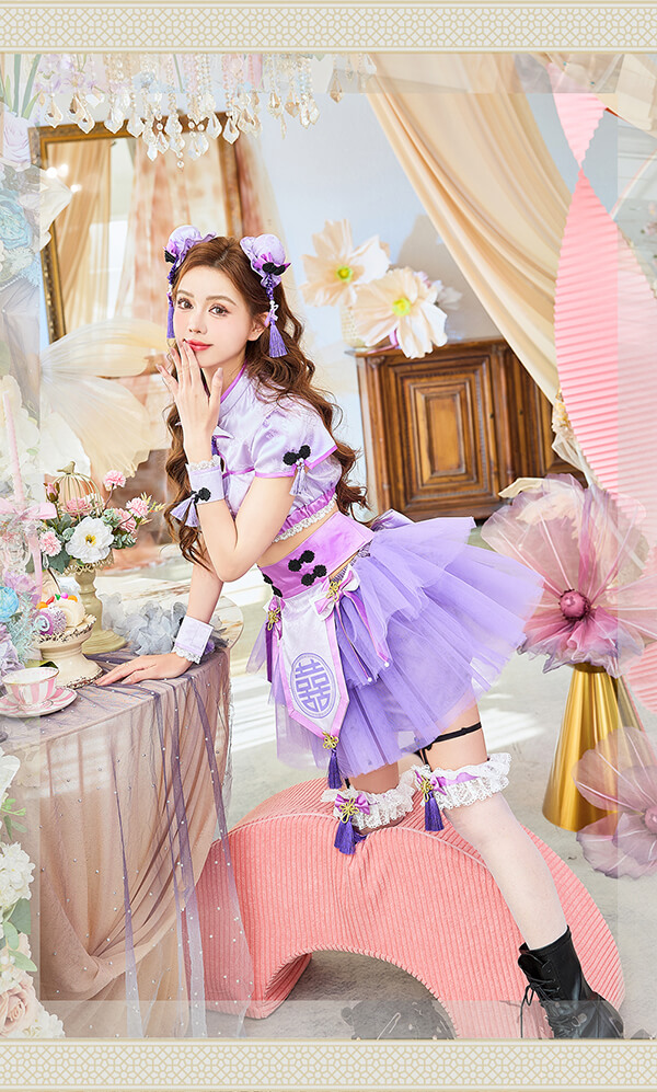 正規品]【あすつく】アイドル チャイナ ピンク パープル ブルー