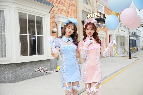 Malymoon 猫 コスプレ衣装 Amazon.co.jp: [Malymoon] 猫耳 猫 キャット ハーネス パステル メイド