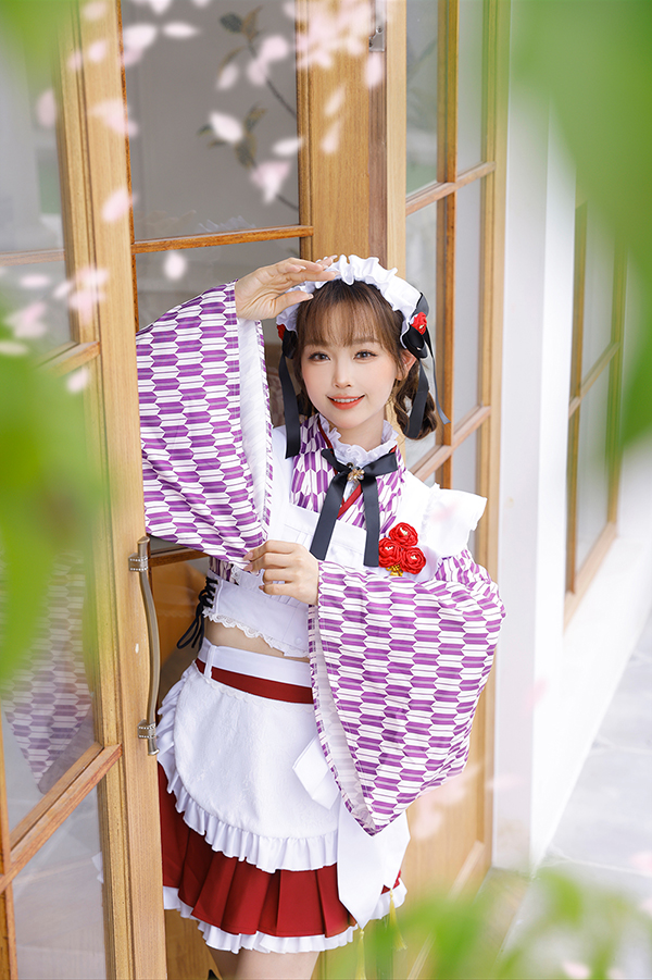 正規品]【あすつく】大正ロマン メイド メイド服 レトロ