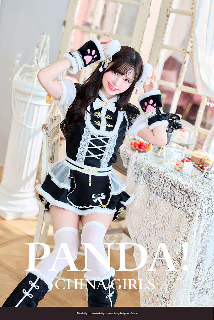 正規品]【ホワイトは予約】コスプレ チャイナ アニマル パンダ
