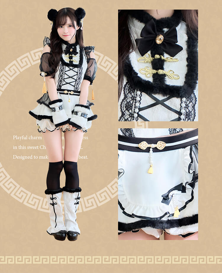 正規品]【ホワイトは予約】コスプレ チャイナ アニマル パンダ