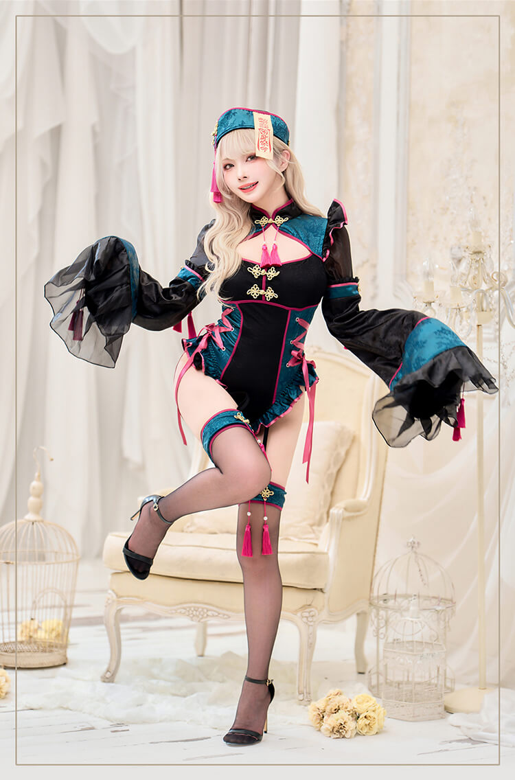 正規品]【あすつく】コスプレ キョンシー チャイナ 中国 グリーン