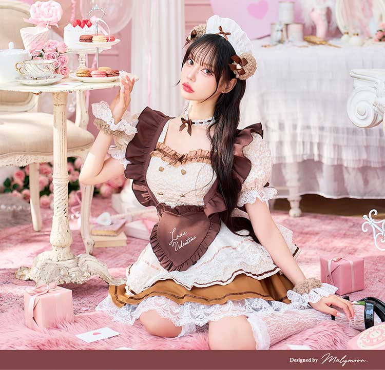 正規品]【あすつく】コスプレ バレンタイン メイド ウエイトレス