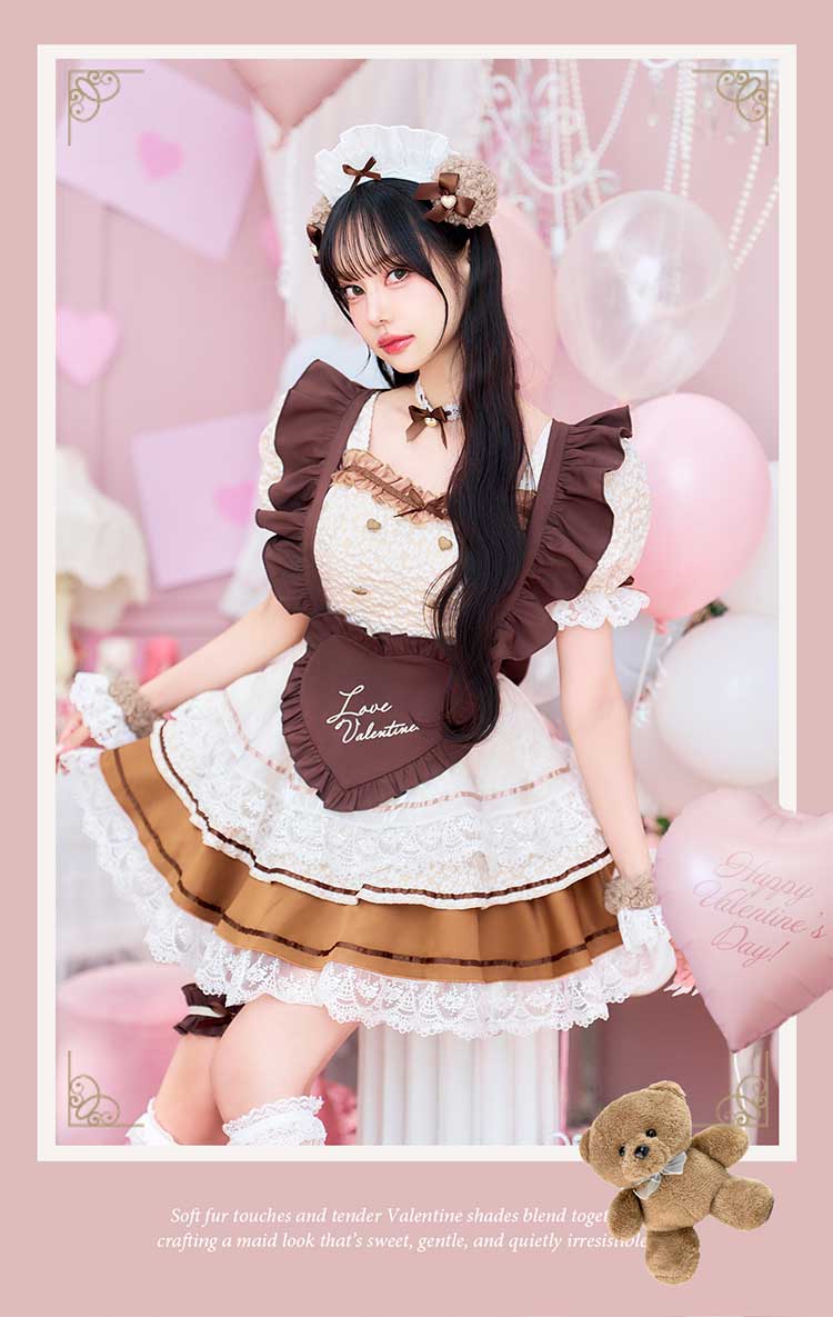 正規品]【あすつく】コスプレ バレンタイン メイド ウエイトレス