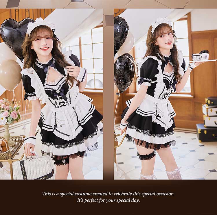 正規品]【あすつく】上品 メイド メイド服 コスプレ シック 王道