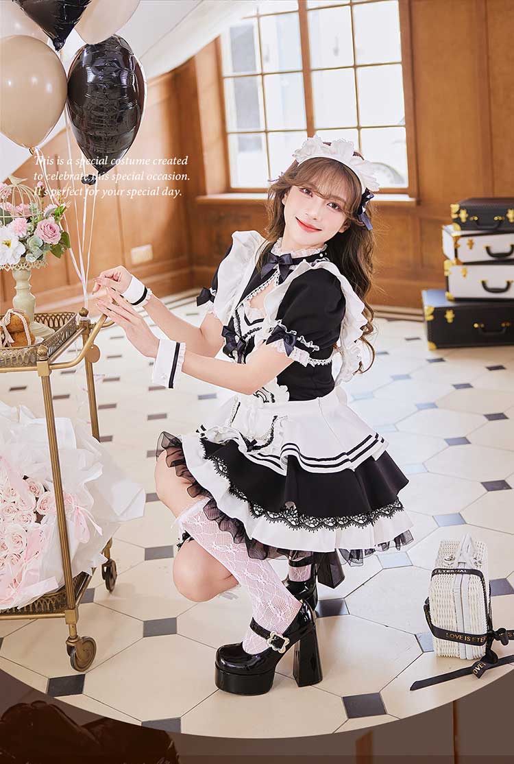 正規品]【あすつく】上品 メイド メイド服 コスプレ シック 王道
