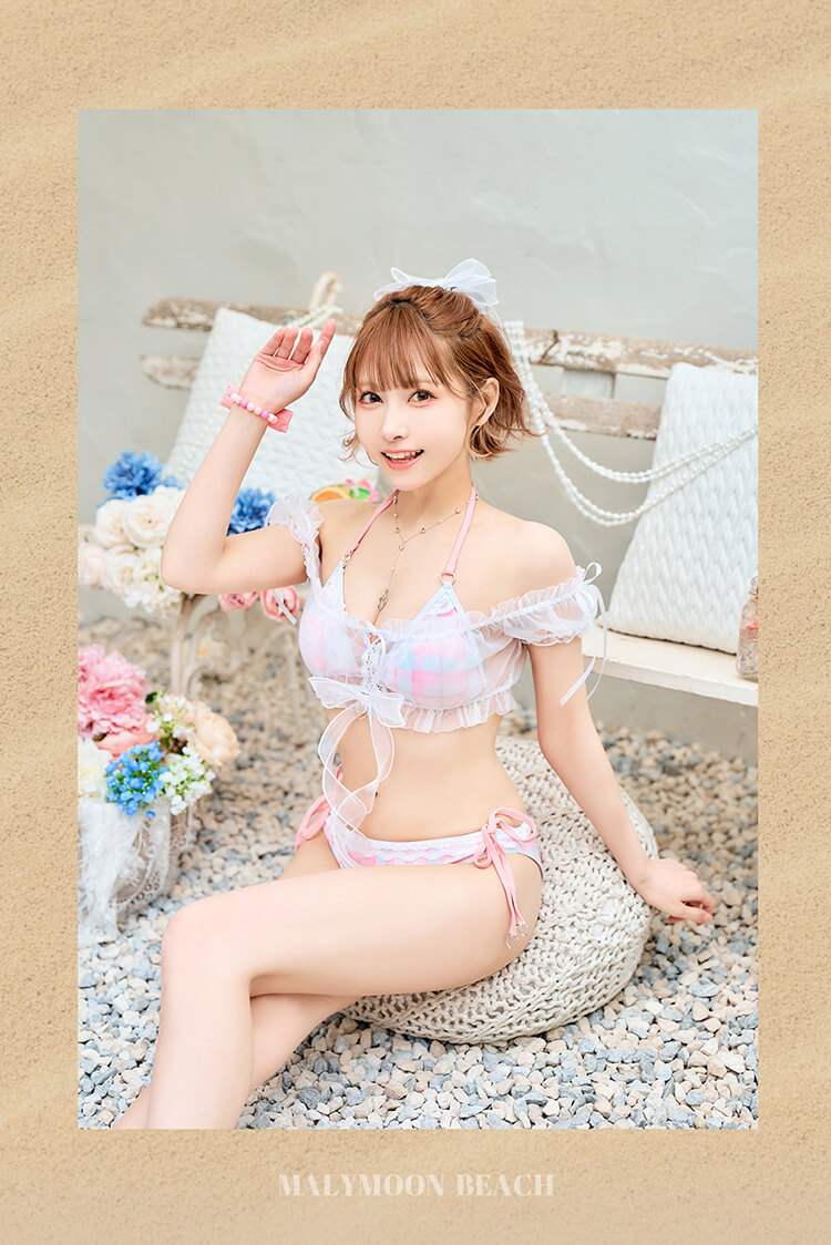 正規品]【あすつく】ビキニ 水着 ライトブルー ピンク チェック
