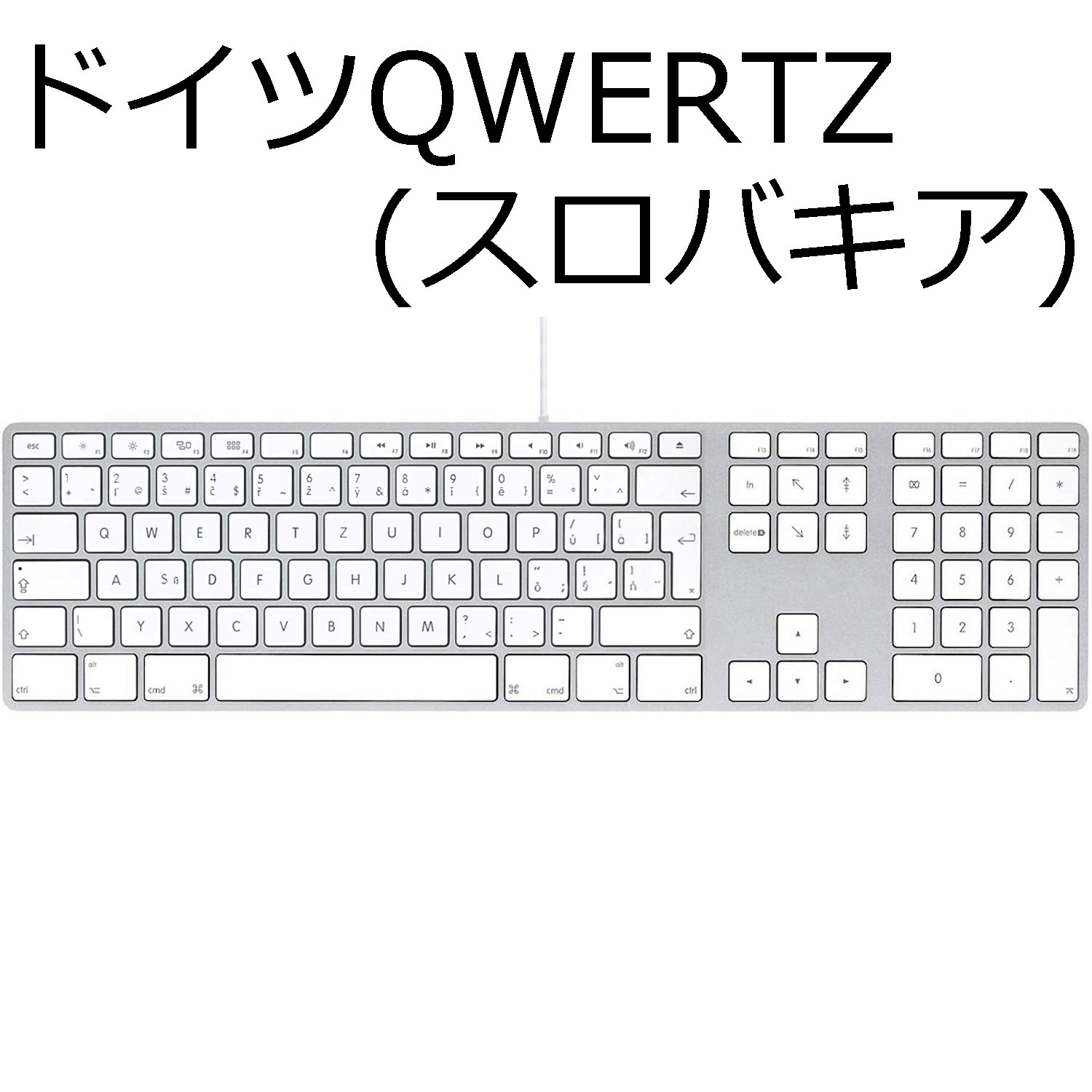 Apple A1243 純正 USB 有線 キーボード 世界各国Ver. 【ドイツ QWERTZ
