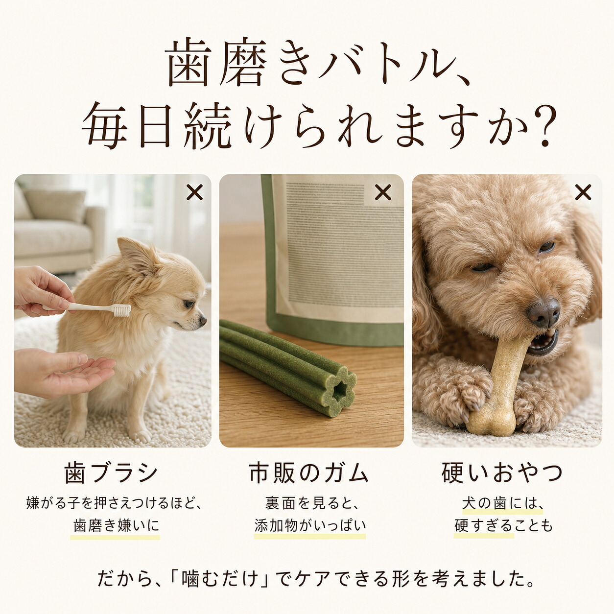 ドッグダイナー 食べる歯ブラシ革命 小袋24g 犬・猫用 歯磨きおやつ