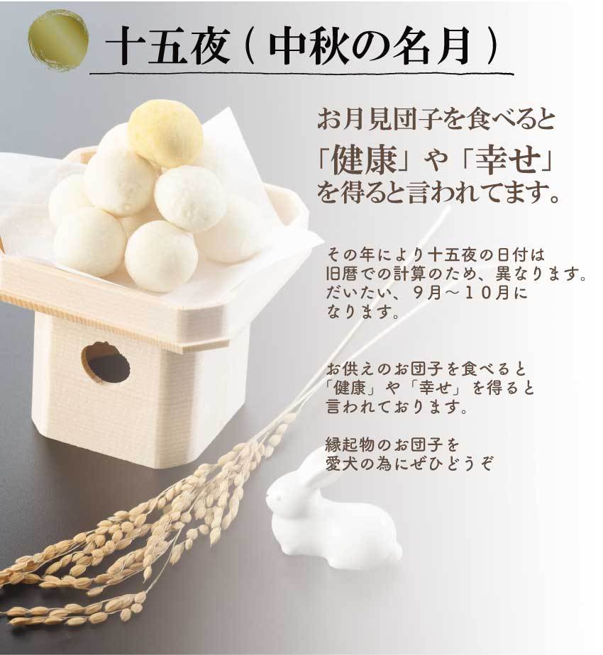 犬用 月見 団子(だんご) 犬の手作りごはん ご飯 十五夜 お月見