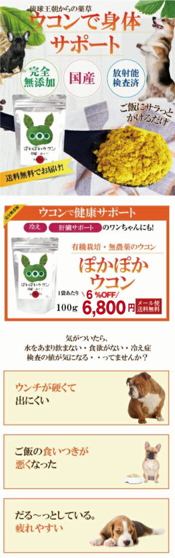 犬 ペットの肝臓に サプリ ぽかぽか ウコン 100g 有機 無添加 秋ウコン メール便 送料無料 12 C 犬のご飯とケーキのドッグダイナー 通販 Yahoo ショッピング