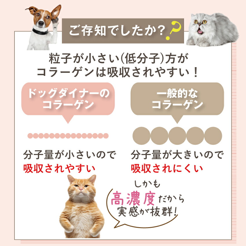 犬 猫 毛艶 毛並み 皮膚に 無添加 コラーゲン 高純度 低分子 ペプチド 粉末 サプリ つやつやコラーゲン 45g サプリメント : kora75  : 犬のご飯とケーキのドッグダイナー - 通販 - Yahoo!ショッピング