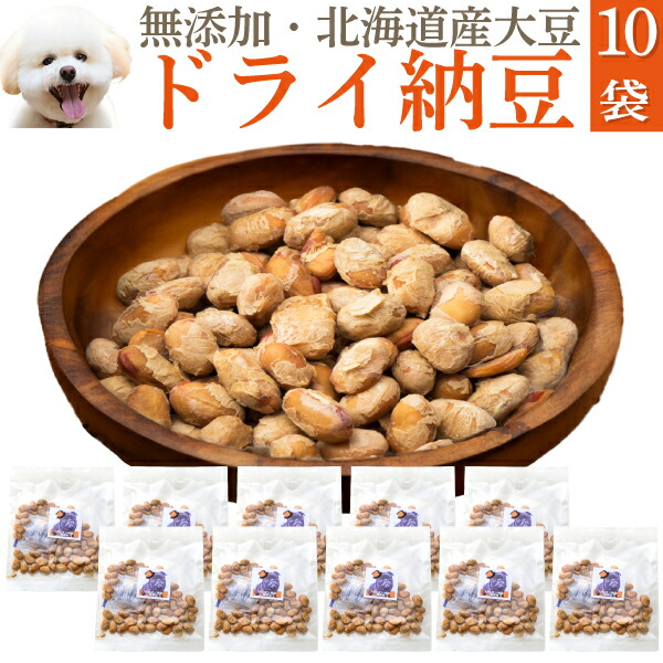 ドッグダイナー 犬用 ドライ納豆 おやつ フリーズドライ納豆 10袋 国産