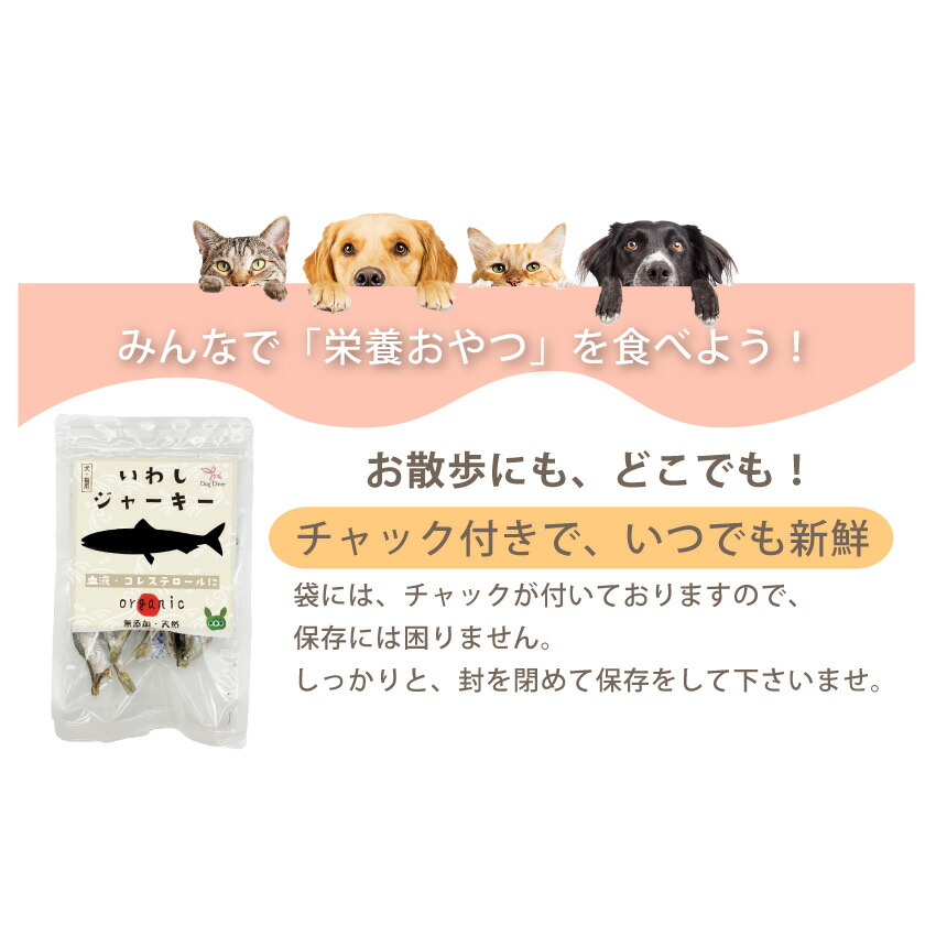 ドッグダイナー 犬 猫用 代謝 ドロドロに 無添加 おやつ 鰯 ジャーキー 