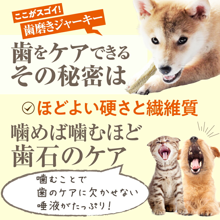 犬 猫用 歯磨き ジャーキー 鱈 歯石 歯垢 国産 無添加 オーガニック ガム 歯磨きジャーキー ペット用 歯磨きガム | ドッグダイナー | 08