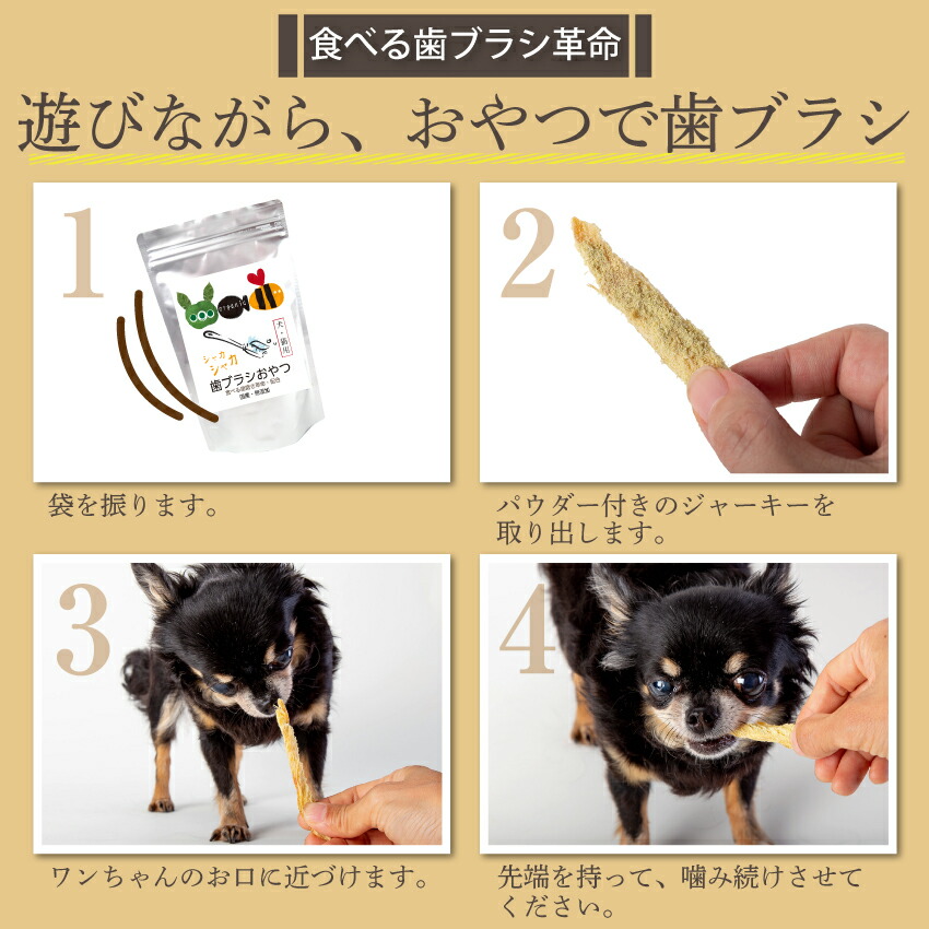 ドッグダイナー 犬用 歯磨きおやつ 食べる歯ブラシ・革命 小袋 国産 無