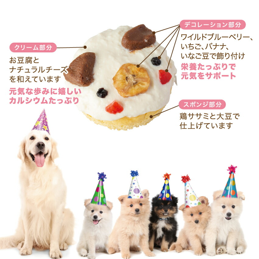 ドッグダイナー 犬 ケーキ 大豆のワンワン 誕生日ケーキ S 犬用ケーキ