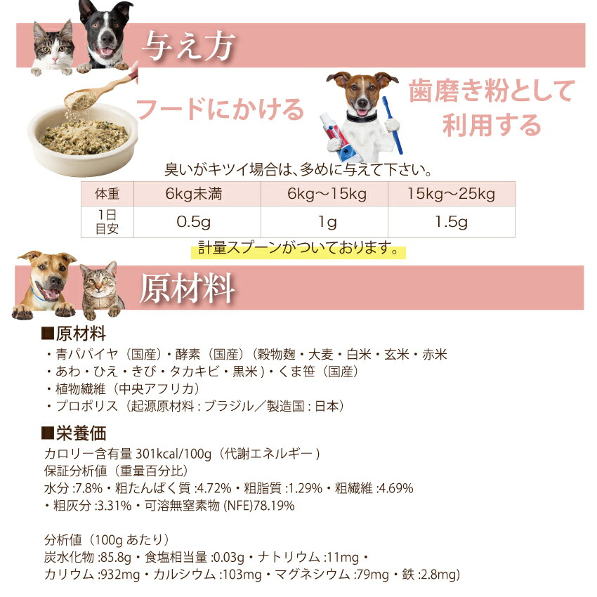ドッグダイナー 犬 猫 歯磨き サプリ 歯石 歯垢 デンタルケア 無添加