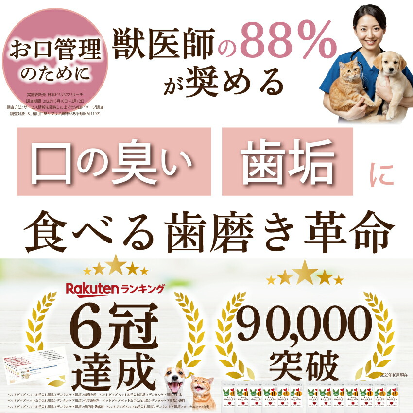 ドッグダイナー 犬 猫 歯磨き サプリ 歯石 歯垢 デンタルケア 無添加